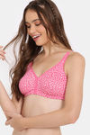 Rosaline Double Layered Non Wired 3/4Th Coverage T-Shirt Bra - Daisy Pink — thumbnail 3